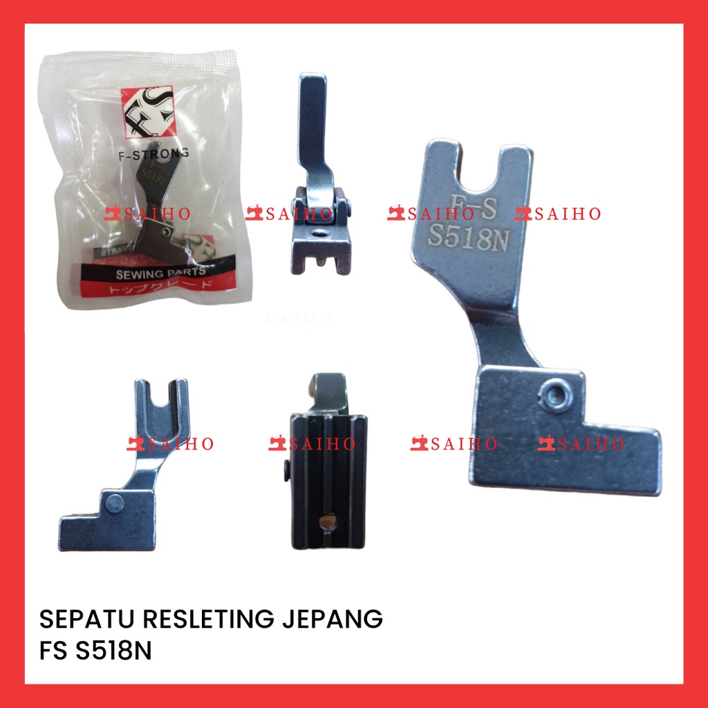F Strong Sepatu Mesin Jahit Industri High speed Resleting Jepang S518 / S518N