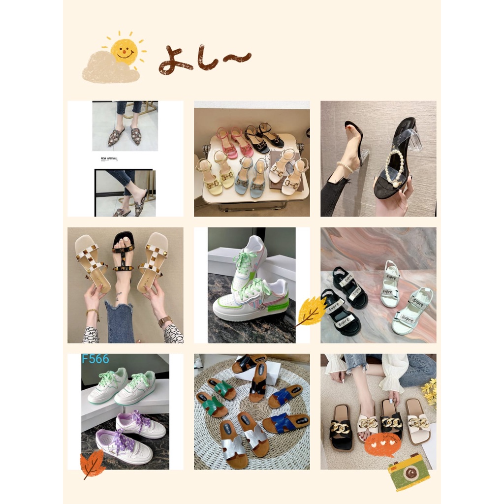 Sandal/Sepatu/Heels/Flatshoes Fashion wanita di kirim acak