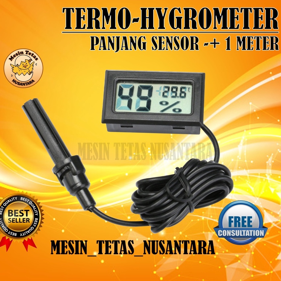 Paket Lengkap Mesin Tetas Termostat W3001 Termo-Hygrometer Kabel  Peralatan Mesin Tetas