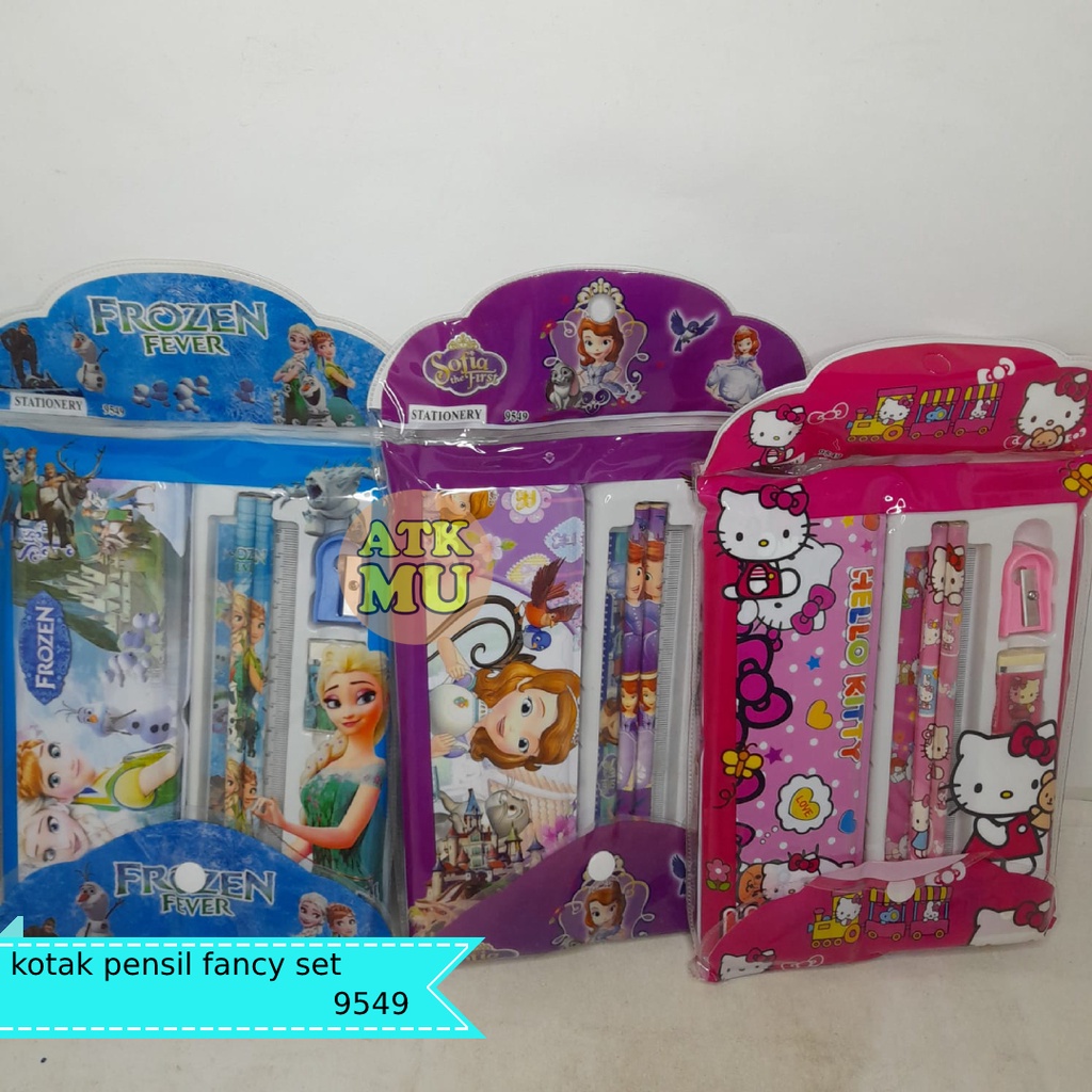 

kotak pensil set fancy set / kotak pensil karakter 9549