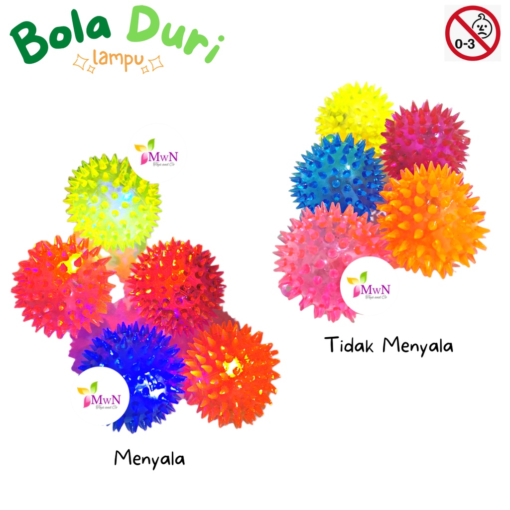 mwn.toys Bola Duri Bunyi / Flashing Spiky Ball