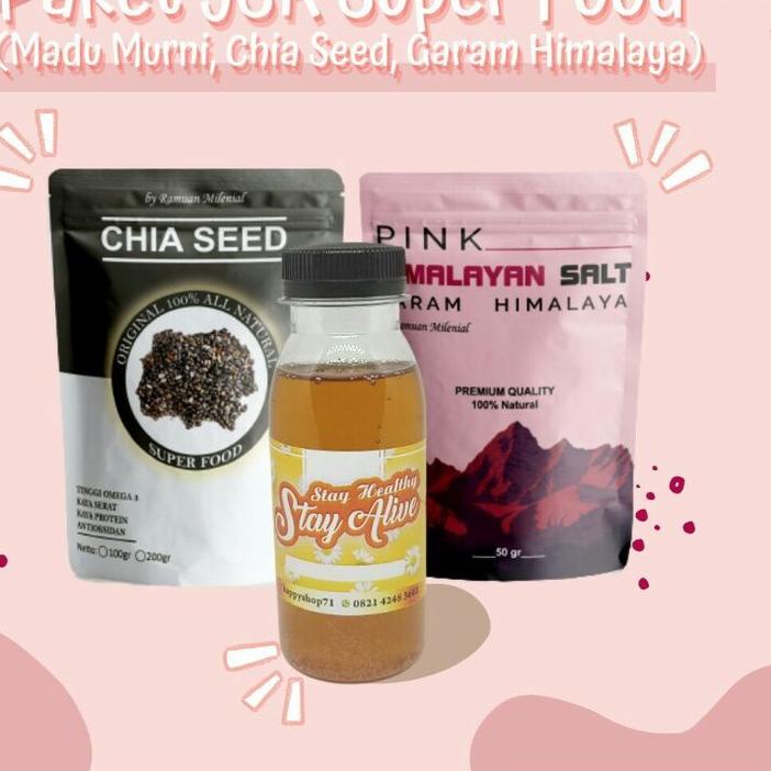 

❃ PAKET CHIA SEED+GARAM HIMALAYA+ MURNI • Dr. Zaidul Akbar • JSR ⅎ