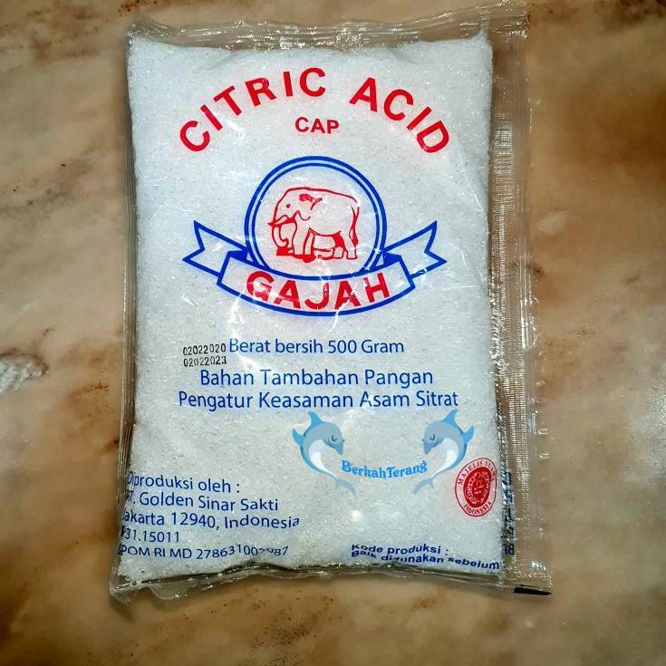 

Pasti Bisaa CITRUN Cap Gajah 500 gr / Citric acid / Asam Sitrat / Pemutih / Pembersih