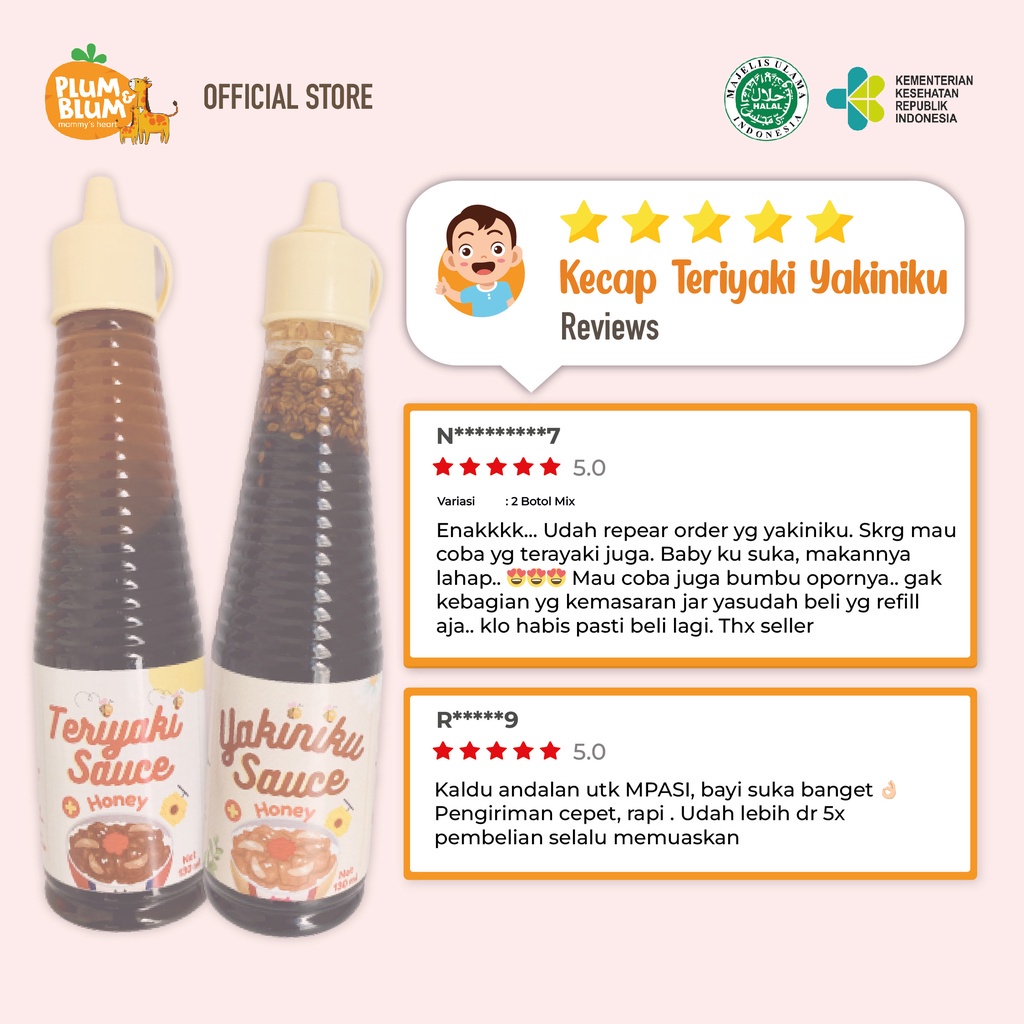 Plum &amp; Blum Saus Tiram Kecap Oriental Teriyaki Yakiniku Serbaguna No MSG