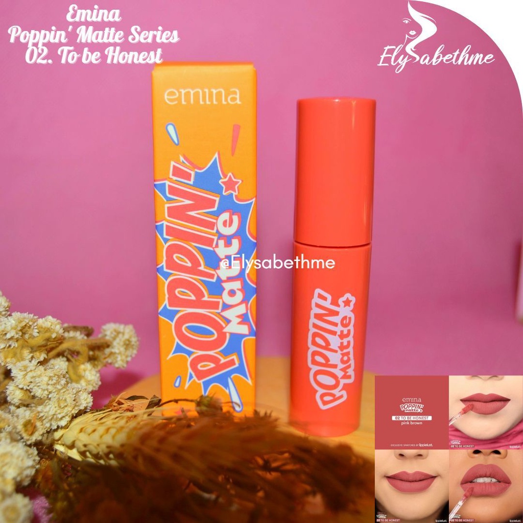 ✿ELYSABETHME✿ ˜”*°• emina •°*”˜. Emina Poppin' Matte lipcream lipstick cair cocok untuk remaja ke kampus sekolah daily bisa ombre lips