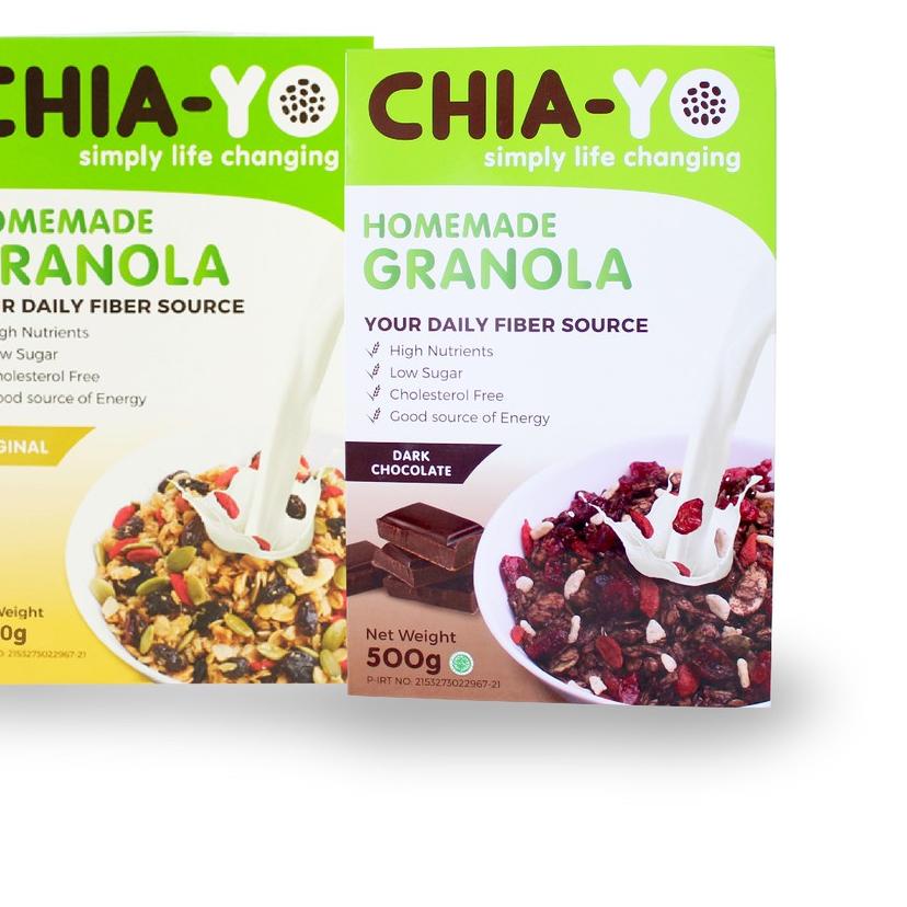 

◄ Chiayo Paket 2 Homemade Granola 500gr ( Original & Dark Chocolate ) ➨