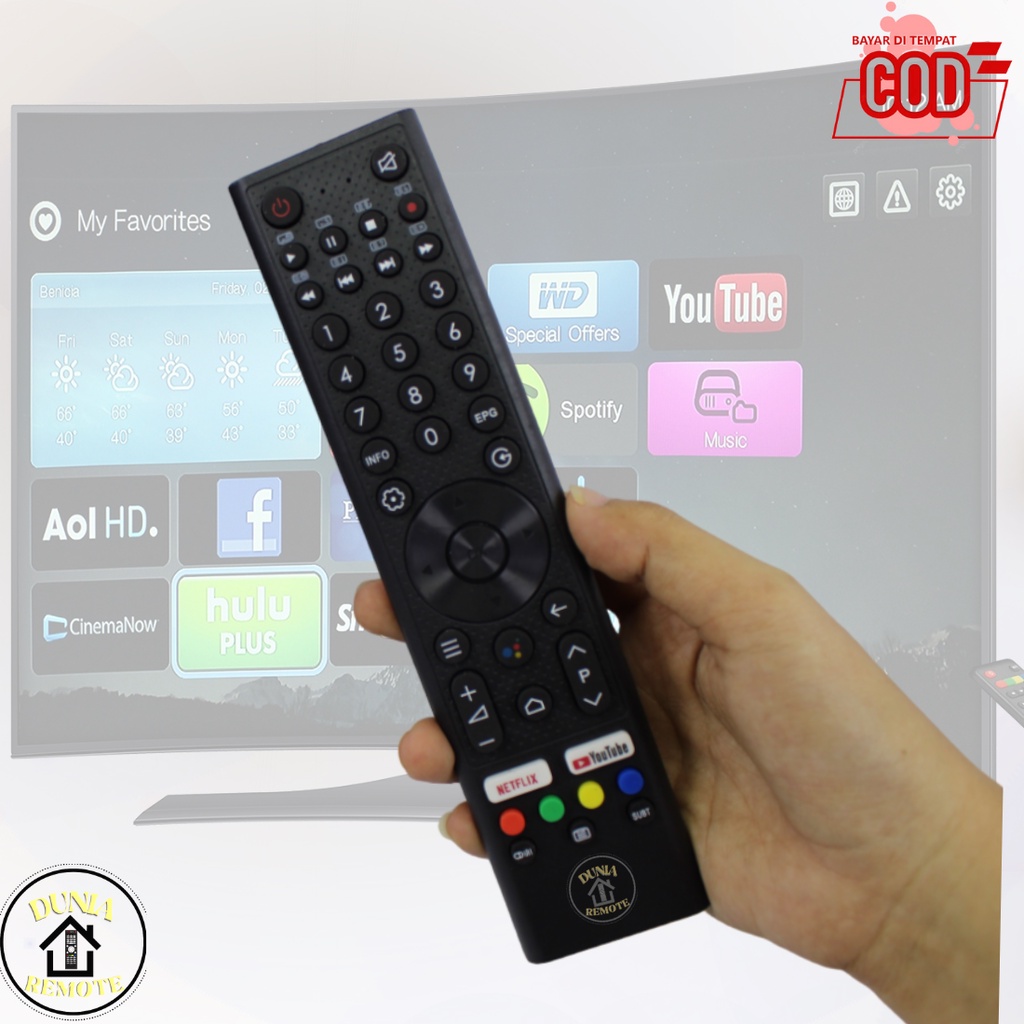 Remot Remote Tv ChangHong Smart ANDROID LCD LED TV Youtube Netflik Infrared