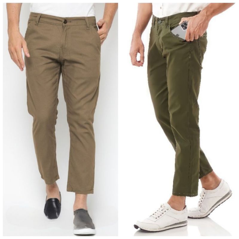 Celana Chino Ankle Pants Pria/Celana Chinos Ankle Pants 28-38/Celana Formal Pria