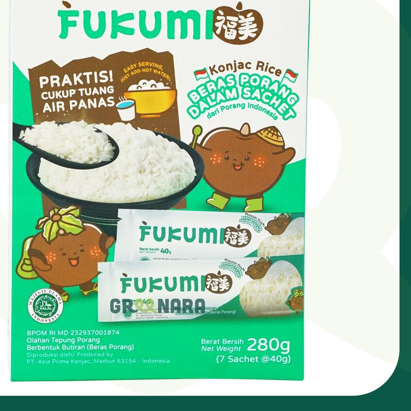 

♠ Fukumi Konjac Rice 280gr / Beras Porang 280 gram ➬