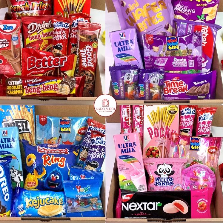 

✳ Snack Box (Langsung Jadi) Hadiah Valentine/ Kado Pacar/ Kado Ultah/ Kado Cewe/ Kado Cowo/ Kado Wisuda/ Kado Anniv by Kado Si Doi ♧