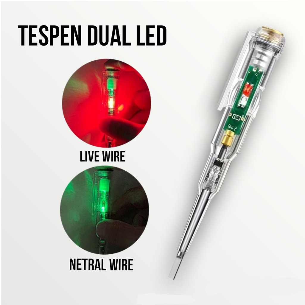 Obeng Tester TesPen Obeng Tes with Indicator Dual LED