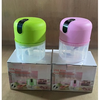 Mini Food Chopper Electric Charging USB 250 ml / Blender Portable Penggiling Bumbu Dapur Daging