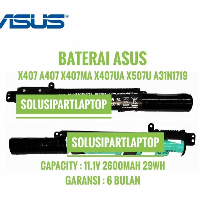 Baterai Laptop Asus A407 A407U A407UA A407M A31N1719
