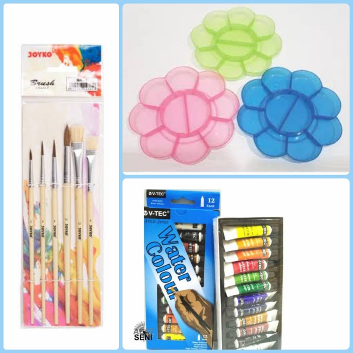 

Terlaris Paket Lukis Cat Air 6Ml.(Kuas.Palet.Cat Air)