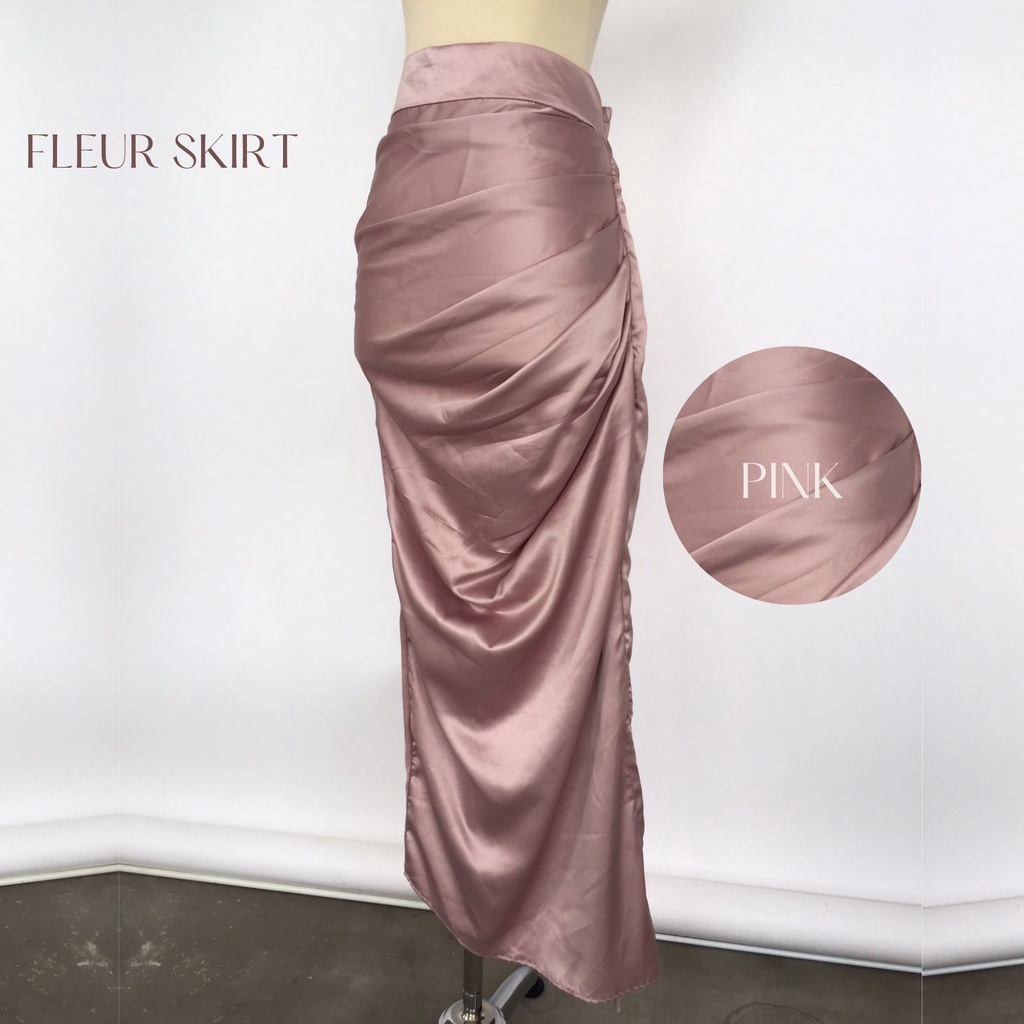 Fleur Skirt - Rok satin Span satin Rok pesta