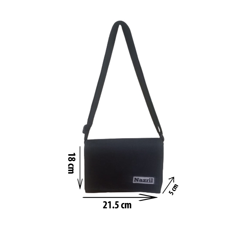 Alesha.co.id HAKO BAG / Tas Selempang Kanvas / Mini Canvas Bag Pria Wanita