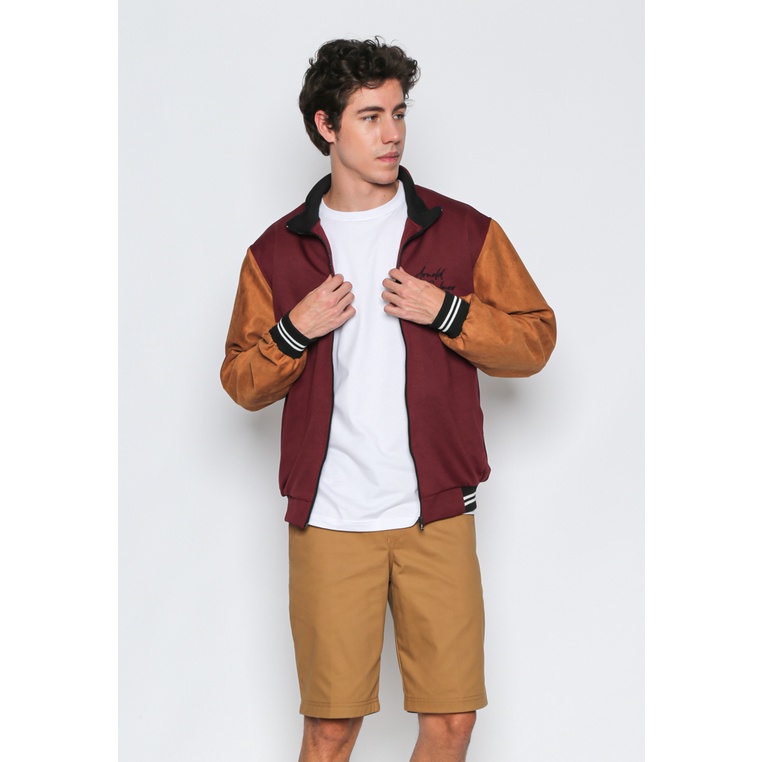 ARNOLD PALMER Jaket Varsity Pria Merah Maroon - P-ALBG09-D9