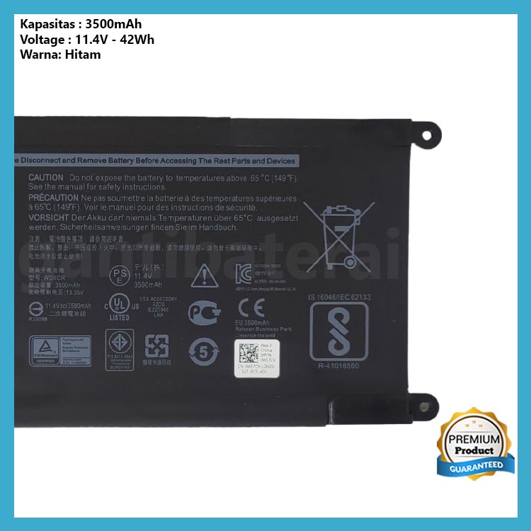 Baterai Inspiron 13  5368 5378 7368 7378 17-5765 WDXOR