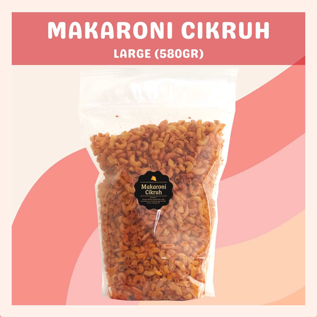 [DELISH SNACKS] Makaroni Cikruh (L) 580gr / Snack Cemilan / Camilan Pedas Gurih Asin