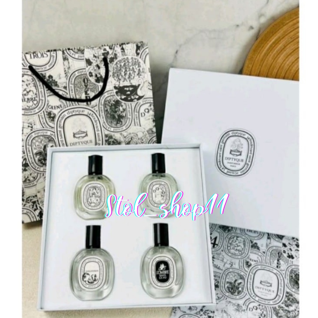 DIPTYQUE SET PARFUM ORIGINAL EROPA REJECT PARFUM UNISEX DIPTYQUE GIFT SET 4 IN 1 MINIATURE COLLECTION 30ML