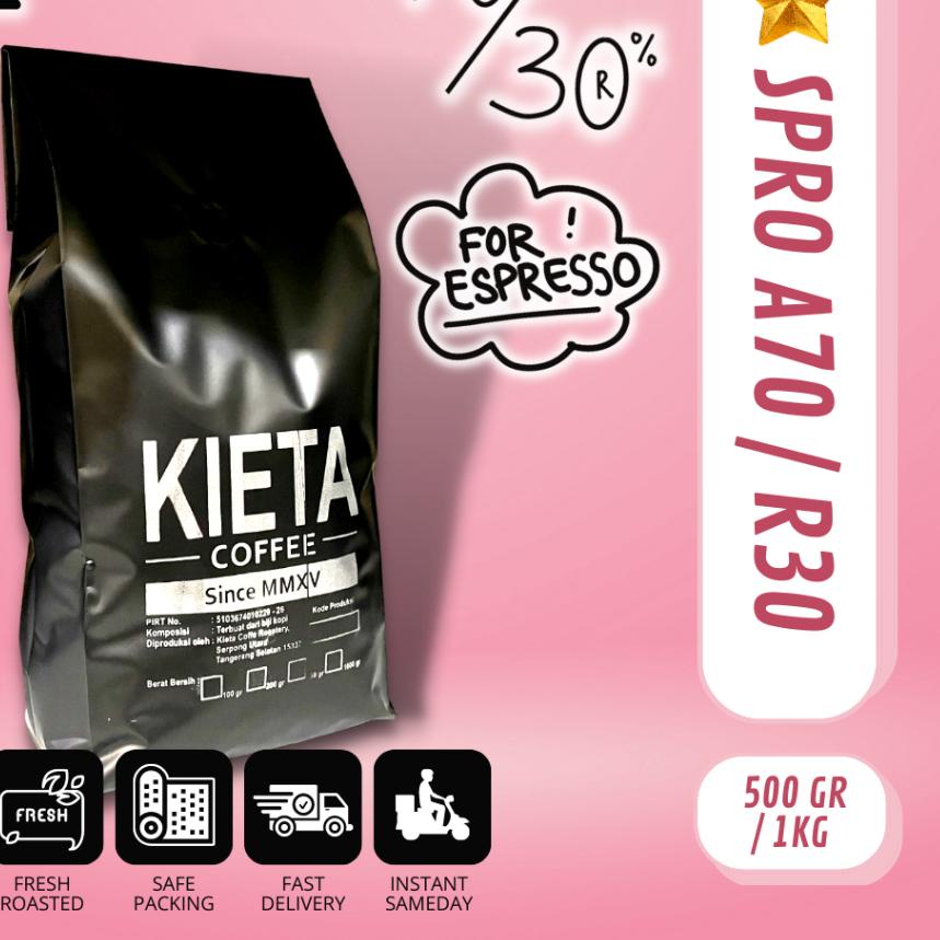 

➵ Biji Kopi 1kg Espresso Blend 70 arabika / 30 robusta ☁