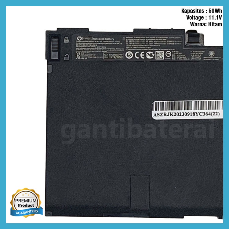 Baterai original HP EliteBook 840 G1 840 G2 850 G1 850 G2 CM03XL