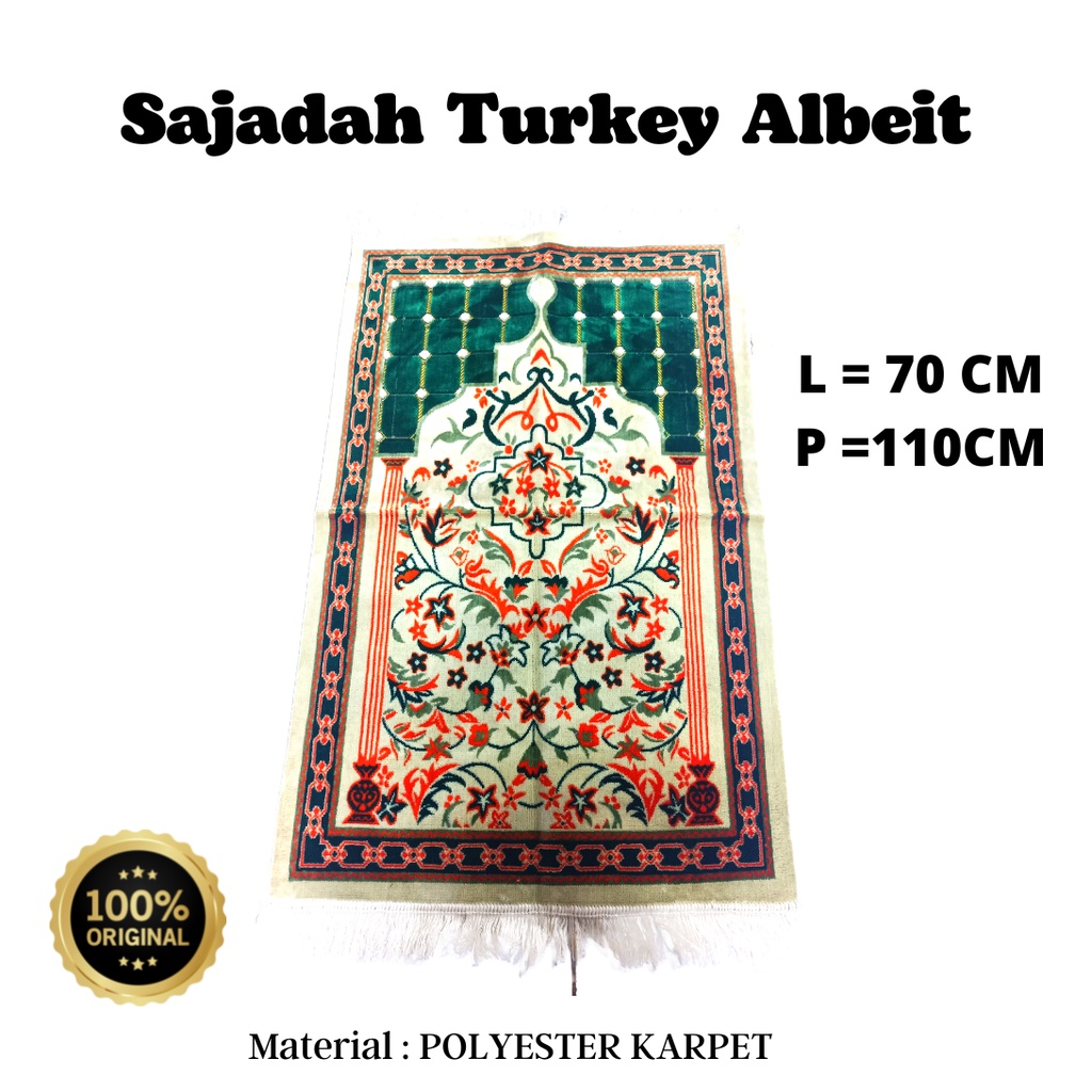 Sajadah Bulu Tebal Arbeait premium 70 x 110 cm - kurma elsanum