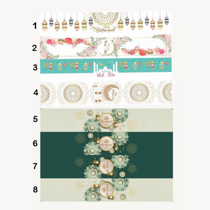 

Paperbelt Lebaran Sleeve Idul Fitri Pita Kertas Eid Mubarak Uk 60X10Cm - 1 045