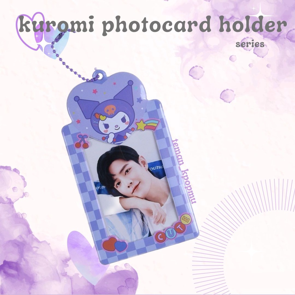 Sanrio Cute Photocard Holder Cinnamoroll Sanrio Kuromi Frame Motif ID Card - Tempat Foto PC Kpop Pho