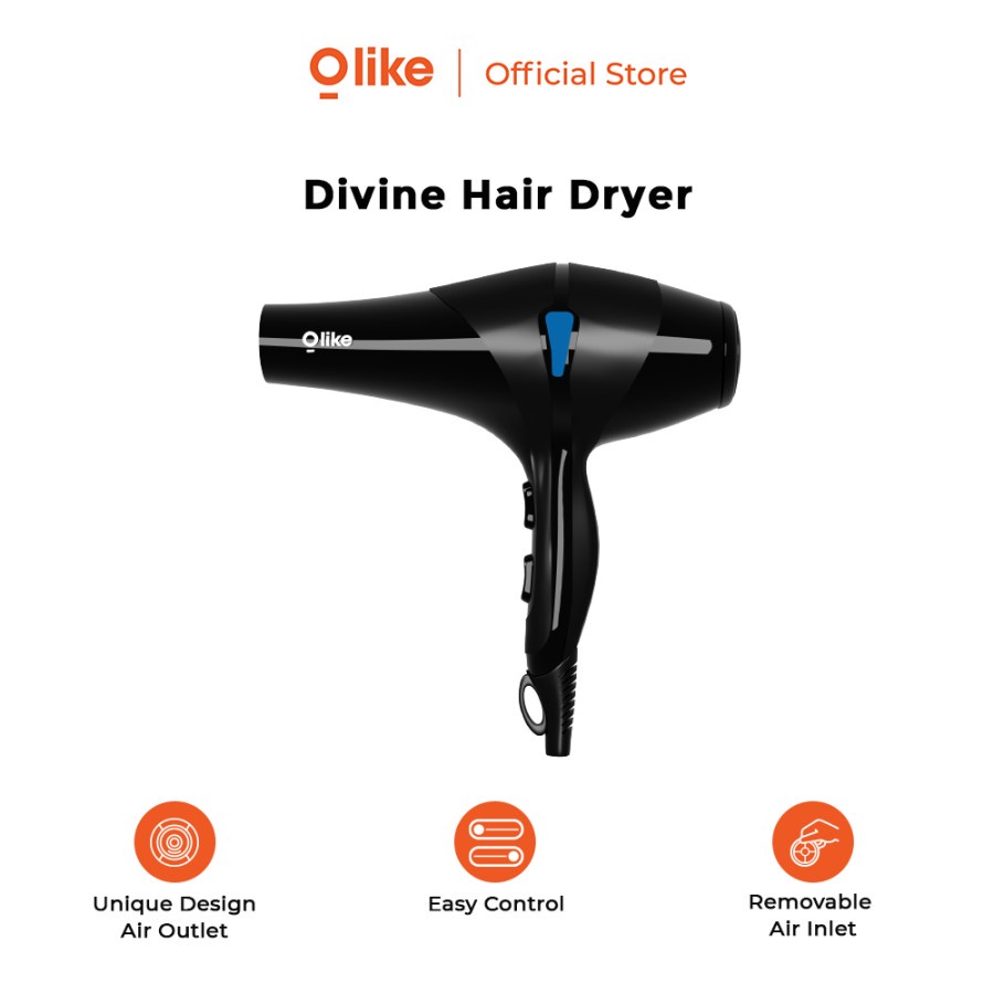 Olike Hair Dryer Divine Pengering Rambut Low Watt - Resmi Olike