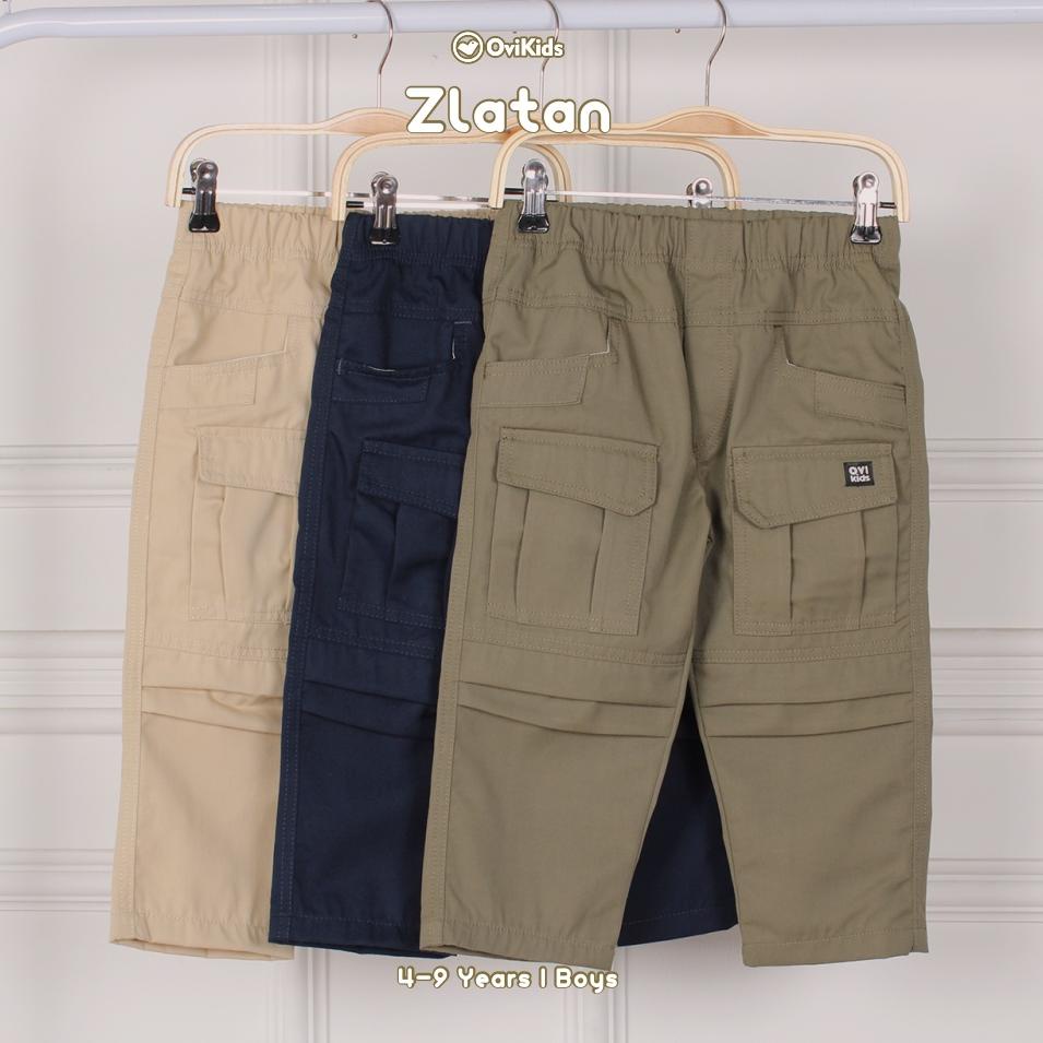 STOK TERBARU OVIKIDS ZLATAN-Celana Panjang Cargo Anak Celana Anak Laki-Laki (4-8/9 Tahun)