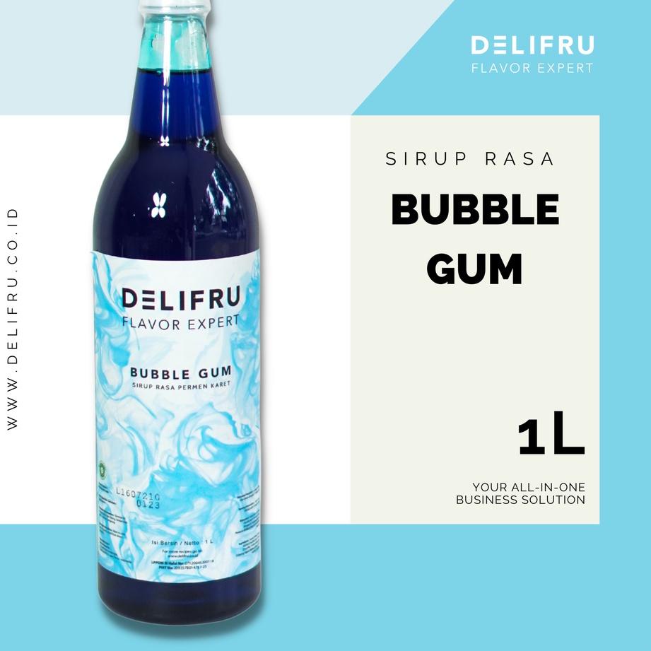 

☚ Syrup Bubble Gum Delifru 1 Liter - Sirup Permen Karet Premium ✾