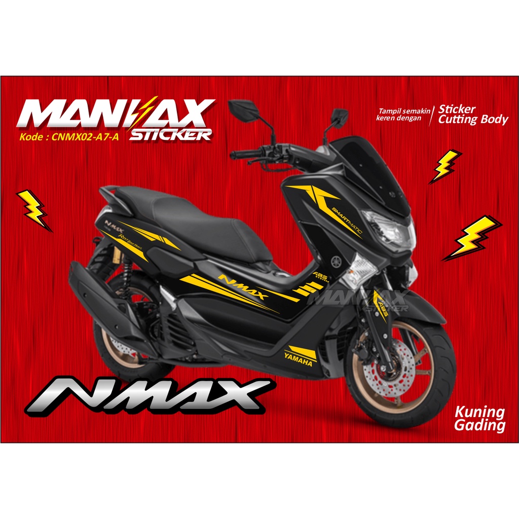 Stiker Cutting Motor Nmax 155 / Aksesoris Cutting NMAX Lama Tahun 2016- 2019 / Kode CNMX