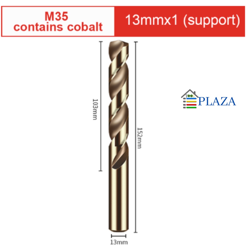 MATA BOR HSS COBALT BAJA M35 COBALT 13 MM HSS CO BAJA LURUS BESI