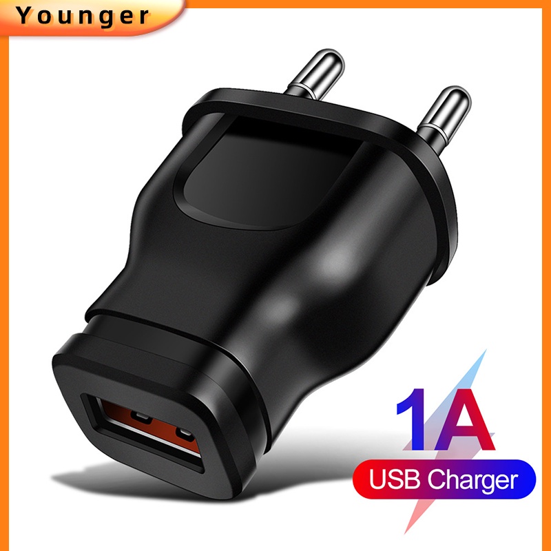 Usb EU/US Plug Charger Telepon Dinding 1port 5V 1A Charger USB Kecil Power Adapte Mobile Network Adapter Untuk i-phone Android Tipe C