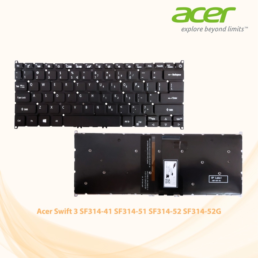 Keyboard Acer Swift 3 SF314-41 SF314-51 SF314-52 SF314-52G backlight