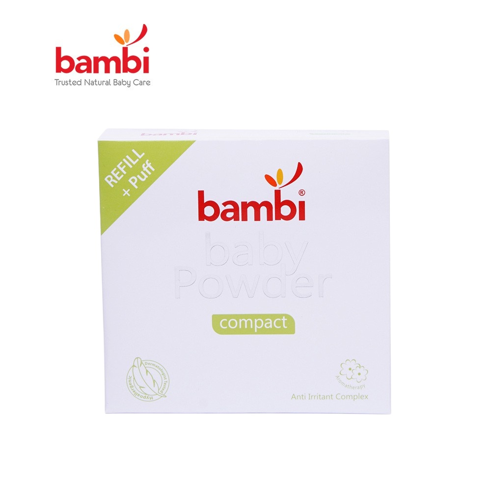 Bambi Baby Compact Powder 40gr | Bedak Padat Bayi Kulit Normal - Sensitif | Aromatherapy