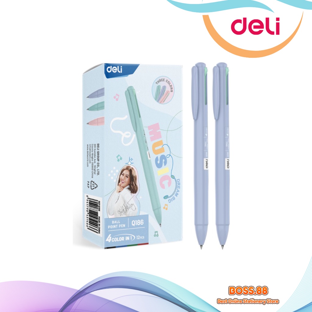 

BALLPOINT / PULPEN 4 WARNA DELI Q-186