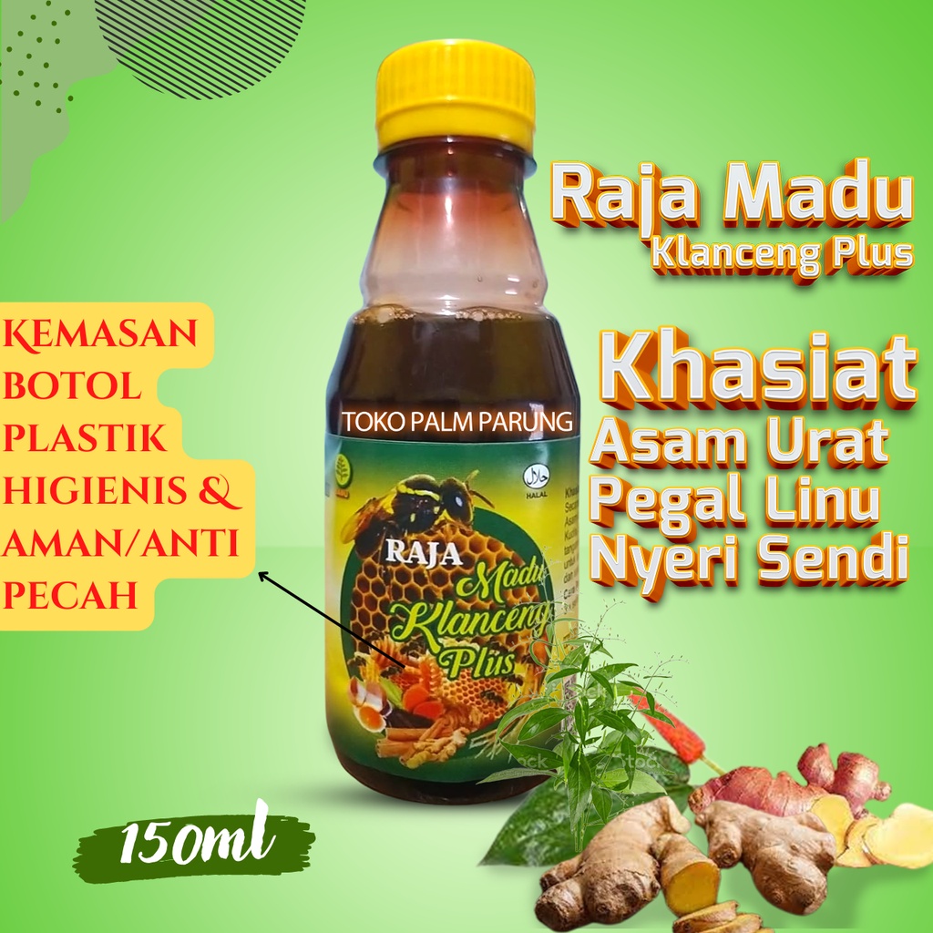 Jamu Raja Madu Klanceng Plus Minuman Kesehatan Obat Asam Urat Pegal Linu Nyeri Sendi Lutut Pegel Linu Rematik Encok Legakan Sesak Nafas 160ml