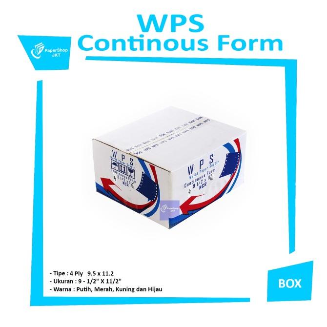 

Wps Continous Form 91/2 X 11/2 4 Ply ( K4/2 Wps ) Ncr