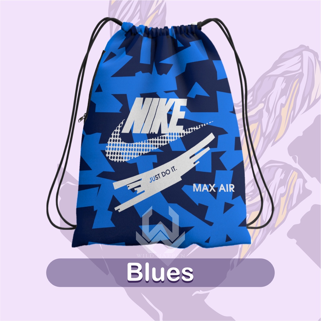 Tas Serut / String Bag Full Print Blues