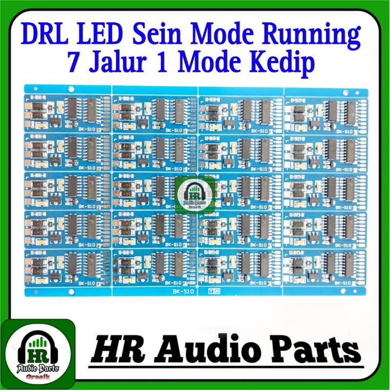 Modul Kit DRL LED Lampu Sein Mode Running 7 Jalur 1 Mode Kedip BK-S10 BK S10