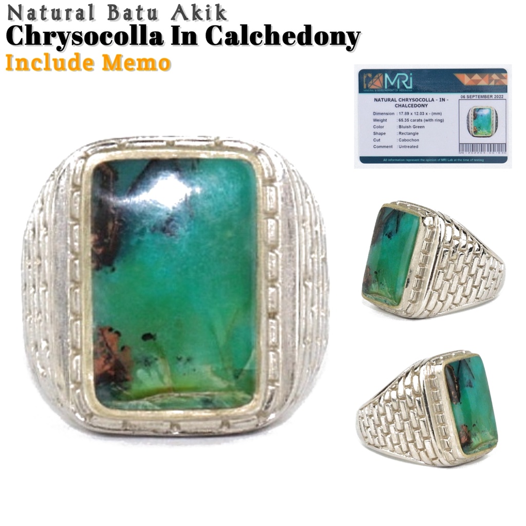 Batu Garut Ijo Cikolak Natural Chrysocolla In Calchedony