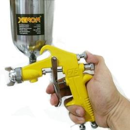 ➱ spray gun murah XENON F75G / spray gun F75 Gravity XENON nozzle 1.5mm tabung atas 400ml F75 G ▲