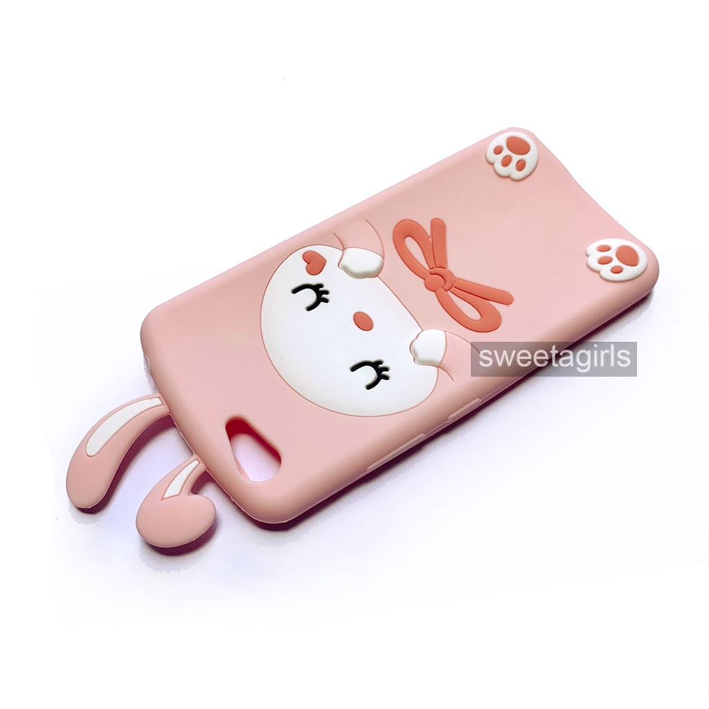 Softcase boneka 3D untuk Vivo Y53 ( 1606 )  - Sweetacase.id - Casing Lucu - Kesing Cewek - Casing Lembut - Aksesoris Boneka Timbul - Case Bening - Lucu - Gemoy  Transparan dengan Timbul