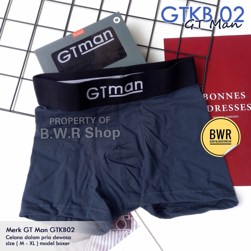 GTKB 02 / CD Boxer GT Man / Celana Dalam Pria Dewasa Boxer Bahan Tebal | Bwr