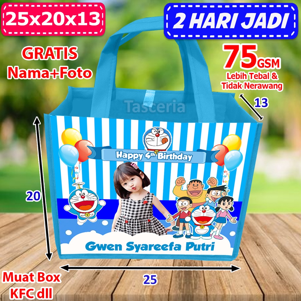 

Tas Goodiebag Pesta Ultah Custom Doraemon