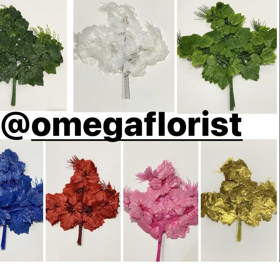 ➧ Daun Anggur Lusinan- Daun Dekorasi/ Daun Artificial / Daun Dekorasi Murah  / Daun Plastik / Daun P