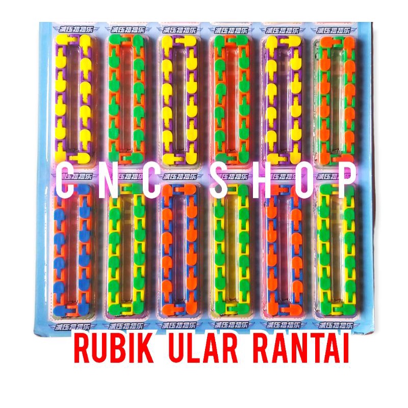 Rubik Ular Rantai Warna Warni Mainan Anak Seru