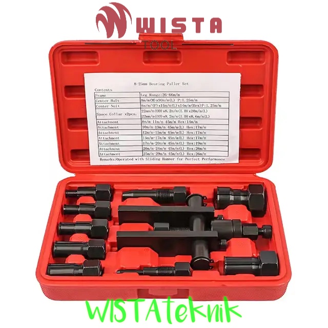 Bearing Puller set 10 pcs WISTA TOOL treker Pembuka Bearing HEAVY DUTY